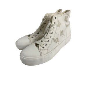American Eagle Butterfly High Top Sneakers SZ 9 Platform Whimsical Cool stained